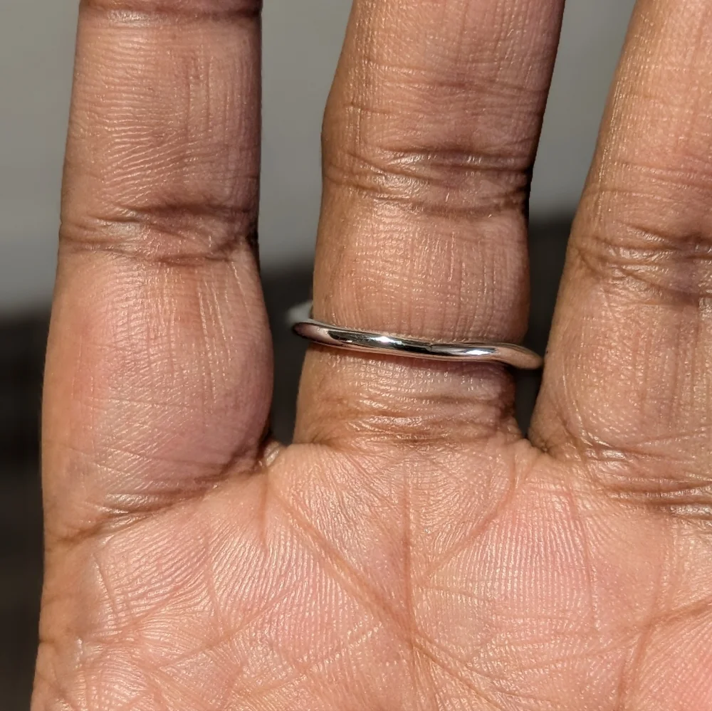 925 Silver Kitty Cat hanging from Branch Ring Sz 8